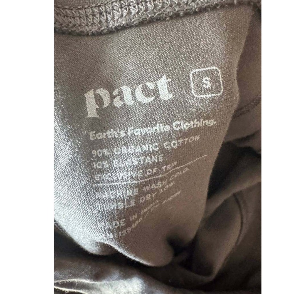 Pact Organic Cotton Black High Rise Leggings Pockets S Athleisure Clean Girl - Picture 4 of 5